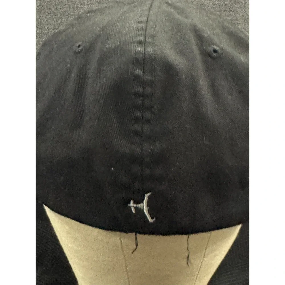 The Game Baseball Cap Men's One Size Black 6 Logo Classic Flexfit Stretch Hat
